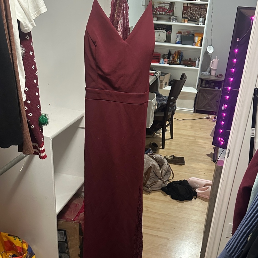 Maroon Bridesmaid dress / Evening Dress